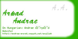 arpad andrae business card